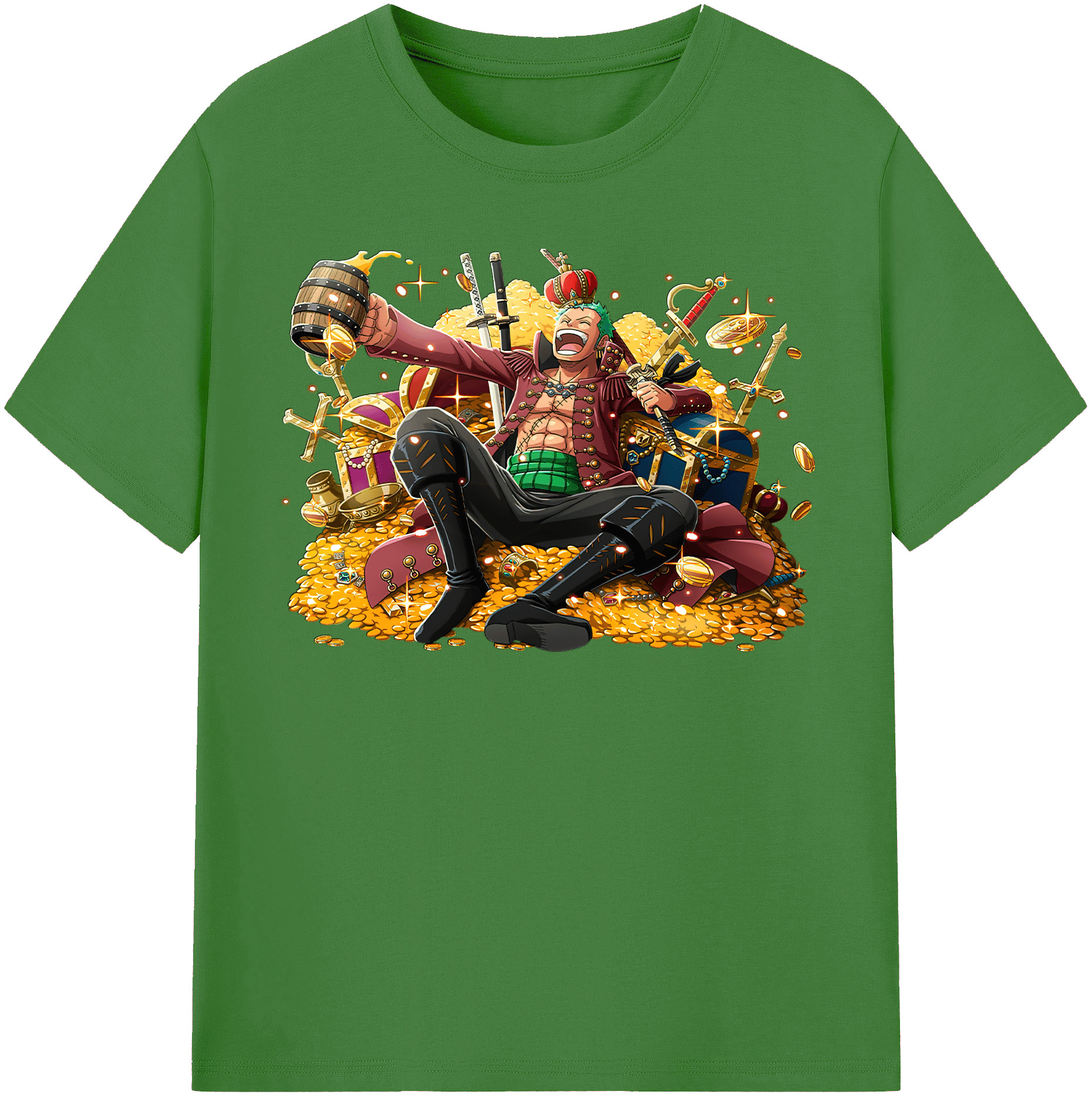 ワンピース ロロノア・ゾロ ONE PIECE Roronoa Zoro レディースカジュアルプリントTシャツ（綿100％）